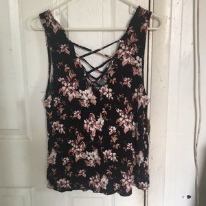 AE soft & sexy crepe/caged tank